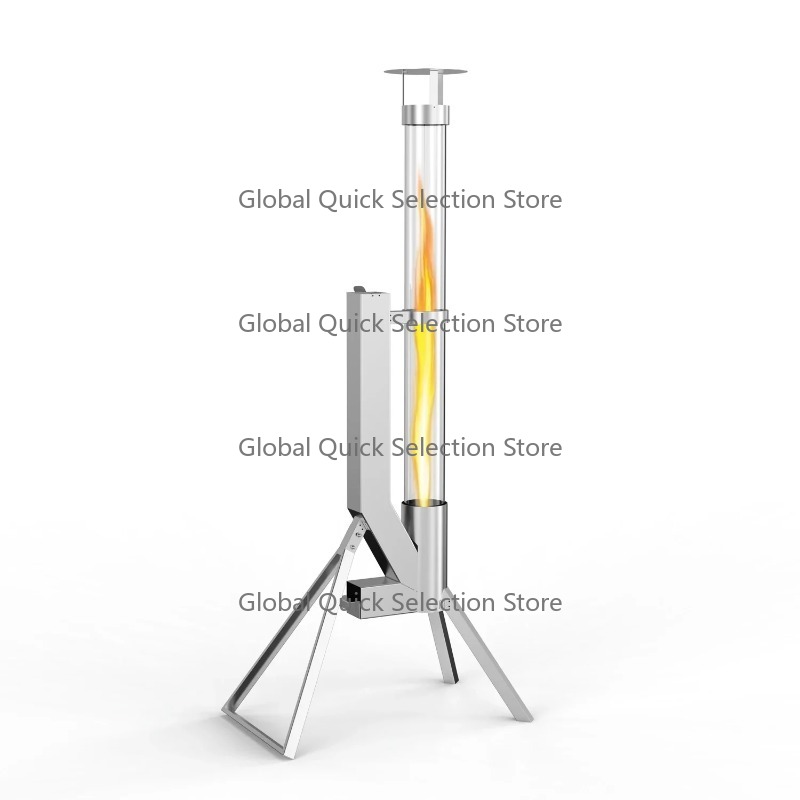 Outdoor Camping Heater - Outside outdoor camping pellet stove stainless