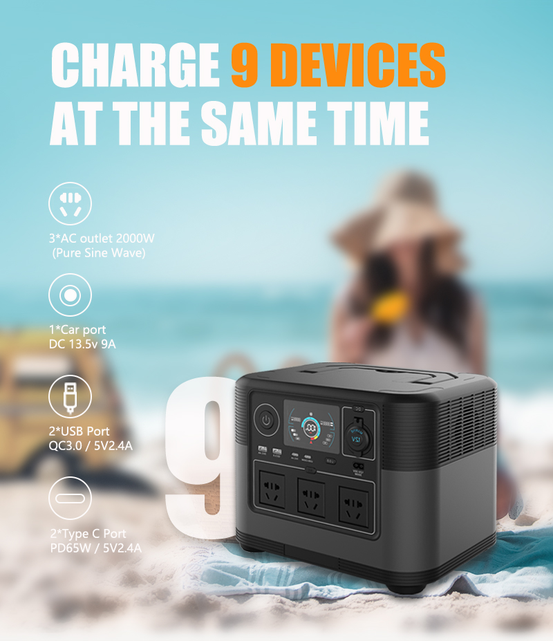 Portable Power Station - 2026 new 220V 110V 1200W portable