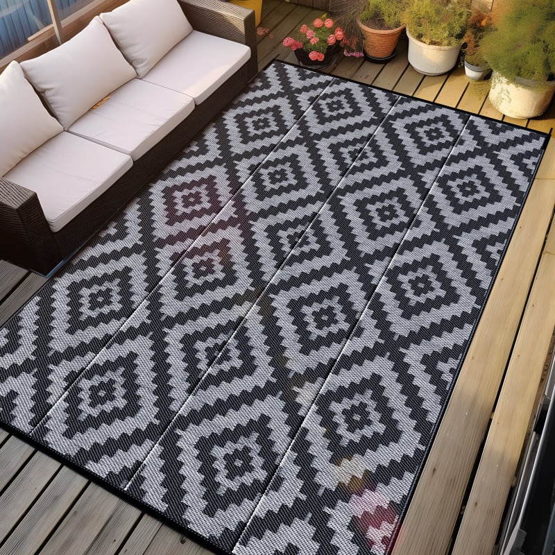 Outdoor Camping Rugs 9X12 - Large Patio Mat Outdoor Rugs 9x12