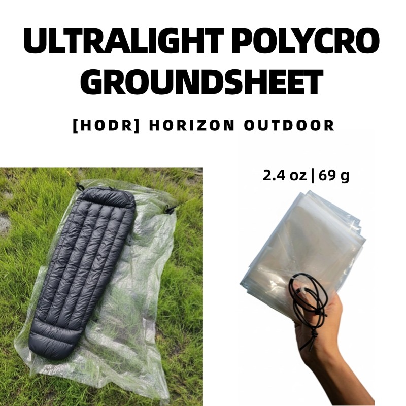Outdoor Camping Rug Waterproof - [HODR GEAR]Ultralight Polycro Groundsheet 69g —