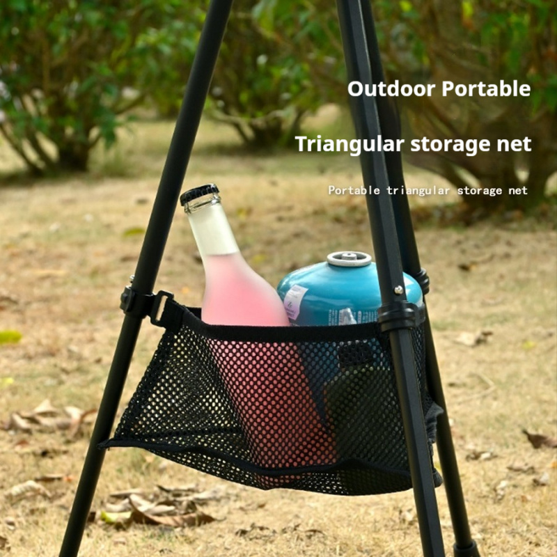Outdoor Camping Stores - Portable Triangular Under Table Storage Net,