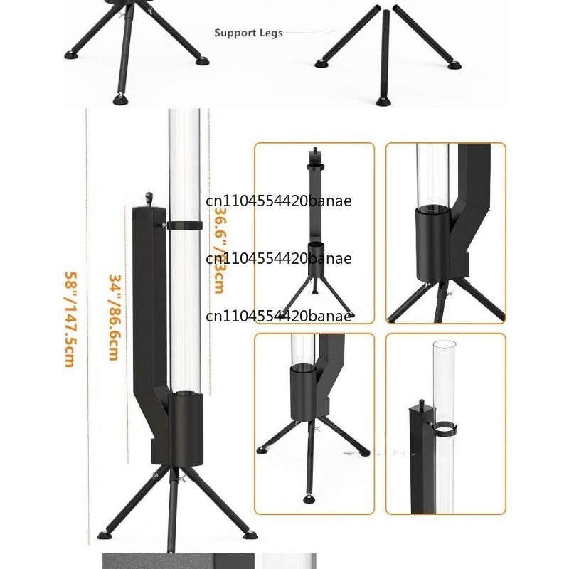 Outdoor Camping Wood Burning Stove - Vertical wood-burning rocket stove, bazooka courtyard