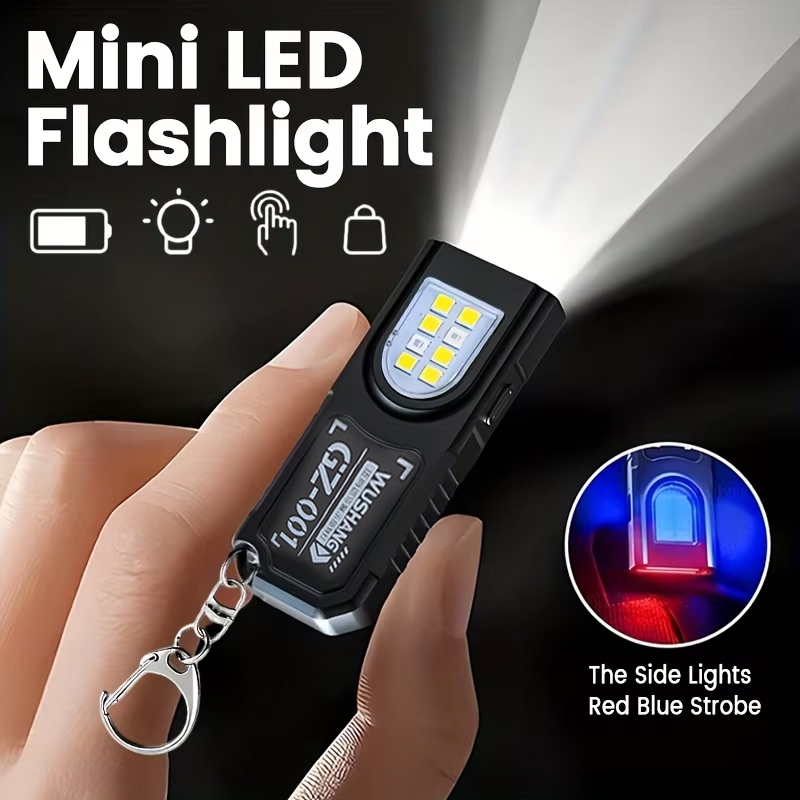 Outdoor Camping Adventure Lamp - Multifunctional Keychain Flashlight USB Rechargeable Mini