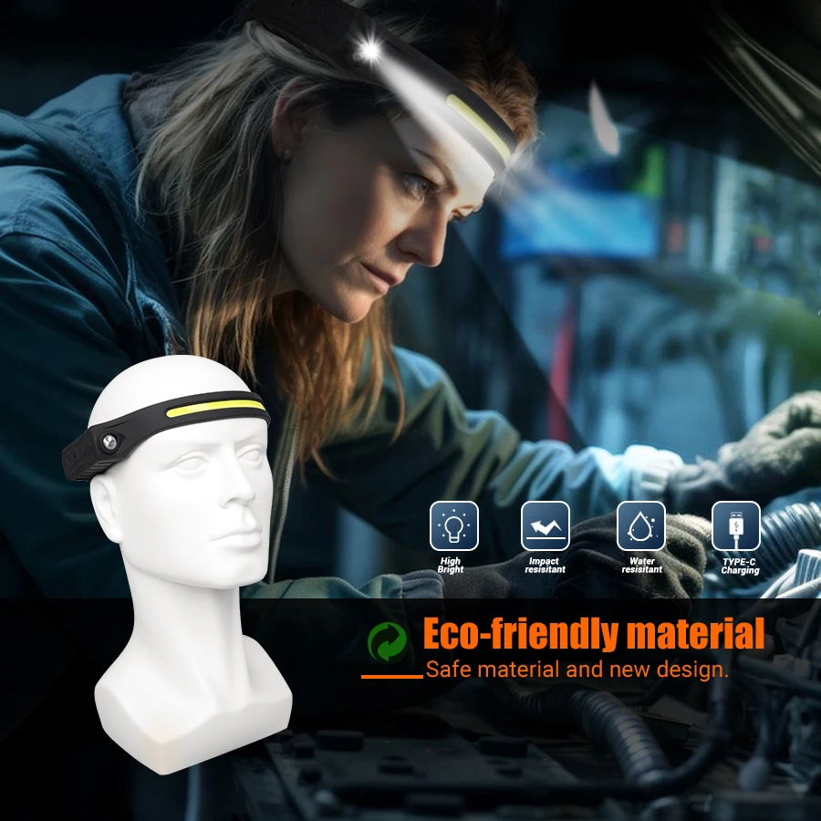 Rechargeable Headlight Motion  - Headlamp ulasan dan harga