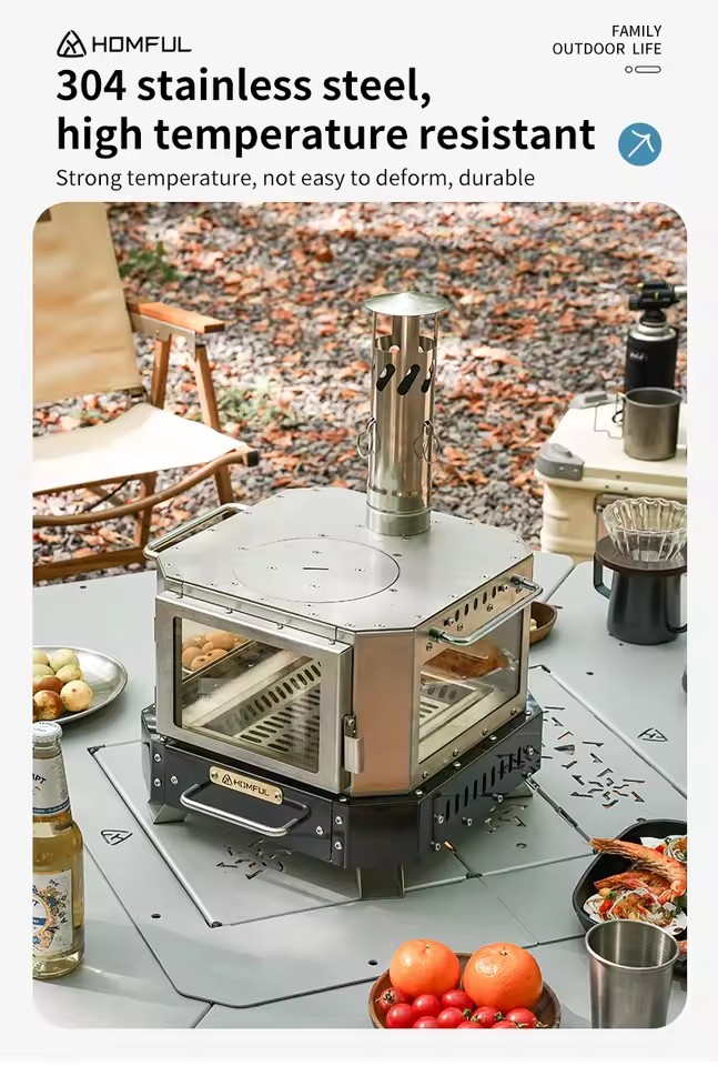 HOMFUL Portable Firewood Stove - Outdoor Camping Wood Burning Stove ulasan dan harga