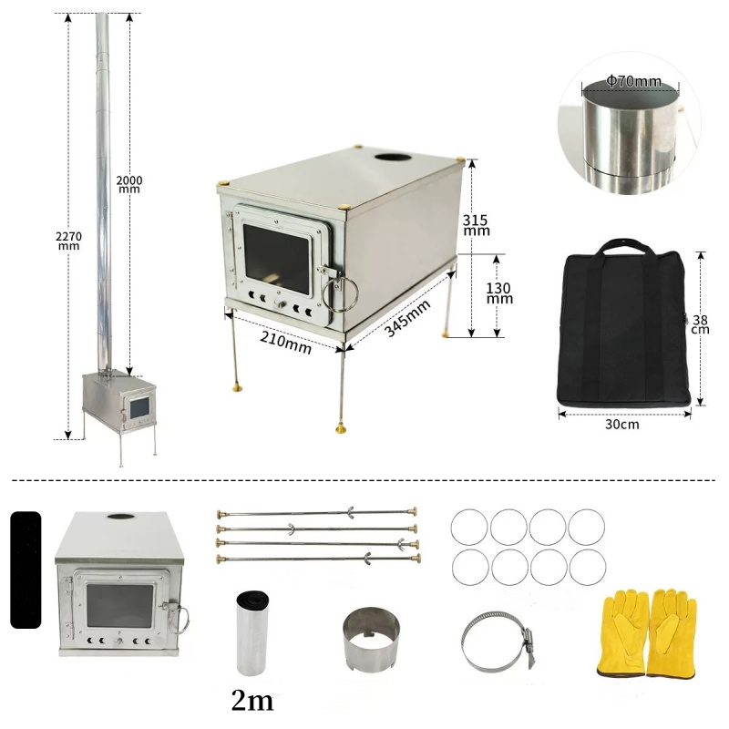Foldable  Tent Stove Lightweig - Outdoor Camping Wood Burning Stove ulasan dan harga
