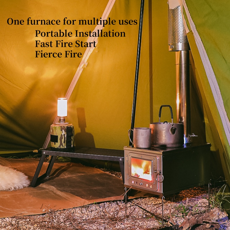 Foldable  Tent Stove Lightweig - Outdoor Camping Wood Burning Stove ulasan dan harga
