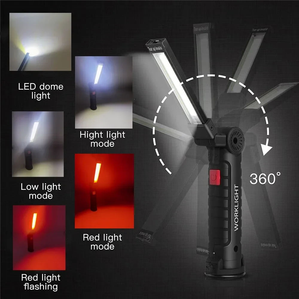 Portable COB LED Flashlight US - Outdoor Camping Adventure Lamp ulasan dan harga