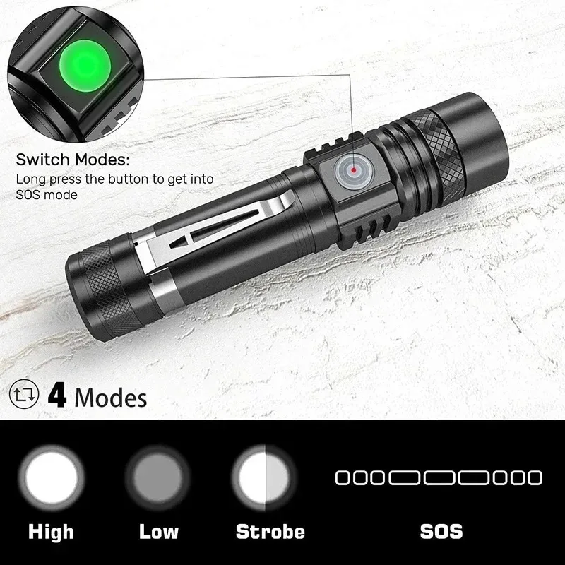 Rechargeable T6 Handheld Flash - Outdoor Camping Items ulasan dan harga