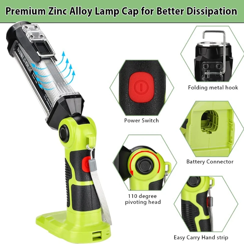 LED Work Light for Ryobi ONE+  - Outdoor Camping Adventure Lamp ulasan dan harga