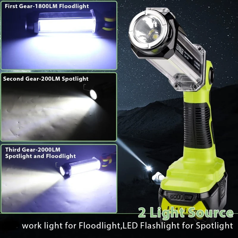 LED Work Light for Ryobi ONE+  - Outdoor Camping Adventure Lamp ulasan dan harga