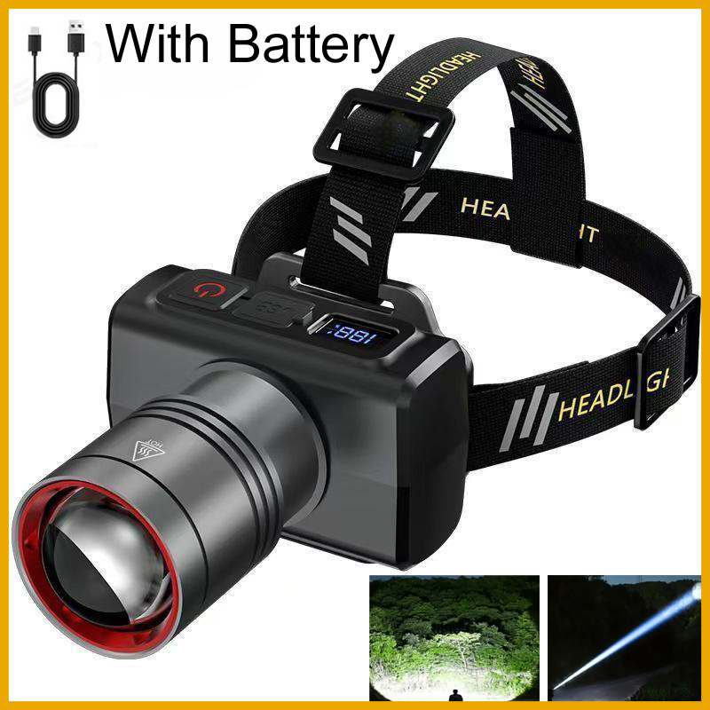 2026 LED digital Rechargeable  - Headlamp ulasan dan harga