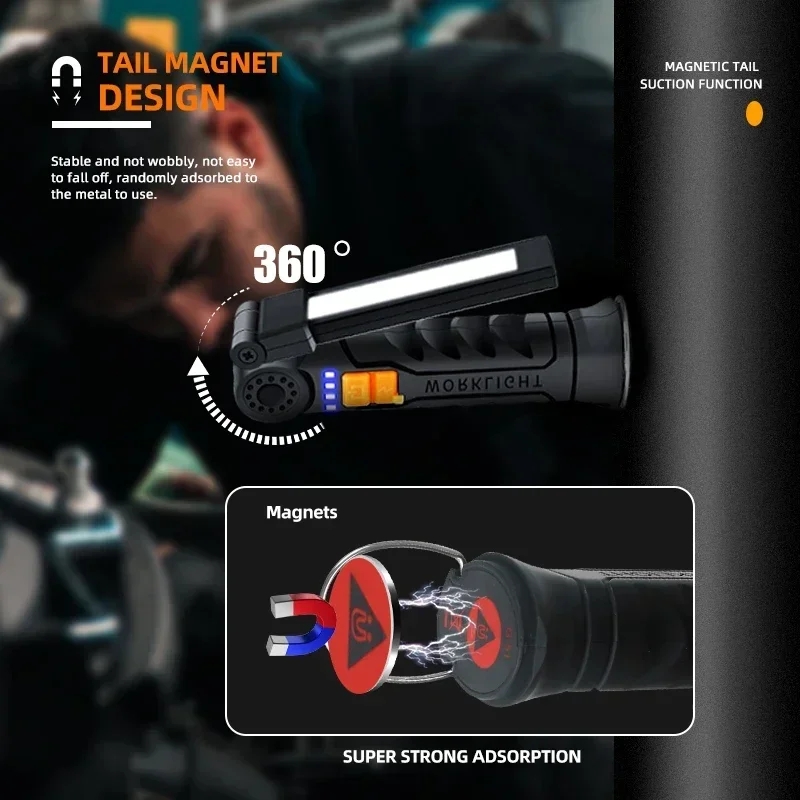 Portable COB LED Flashlight US - Outdoor Camping Adventure Lamp ulasan dan harga