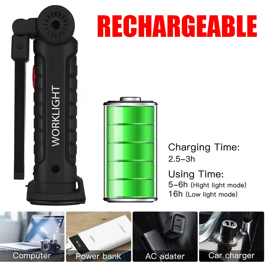 Rechargeable Magnetic Work Lig - Outdoor Camping Lampe ulasan dan harga