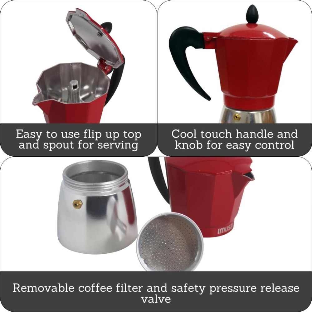 Stovetop Espresso Maker 3 Cup  - Camp Percolator Coffee ulasan dan harga