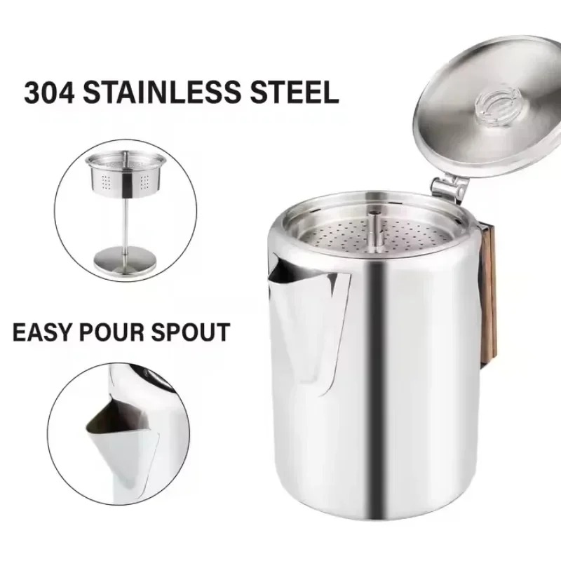 Stainless Steel Camping Coffee - Camp Percolator Coffee ulasan dan harga