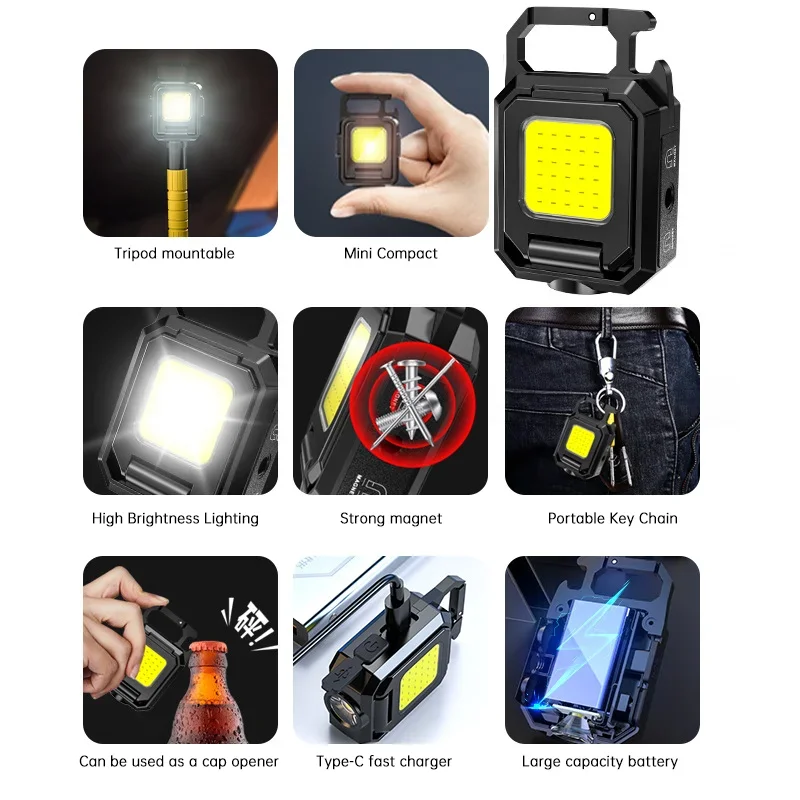 Mini Flashlight Keychain Light - Outdoor Camping Lampe ulasan dan harga
