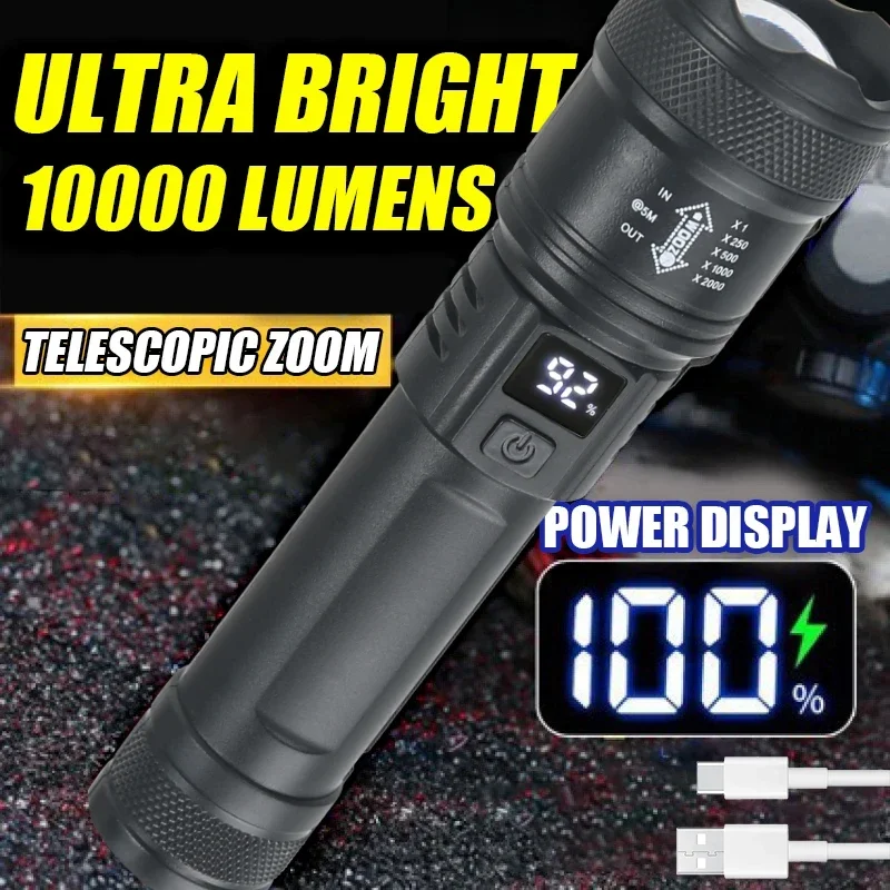 9900LM Powerful LED Flashlight - Outdoor Camping Adventure Lamp ulasan dan harga