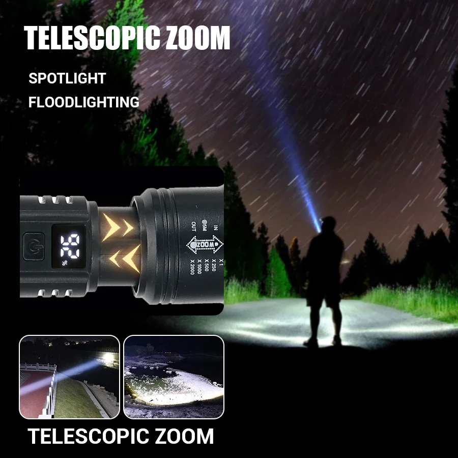 9900LM Powerful LED Flashlight - Outdoor Camping Adventure Lamp ulasan dan harga