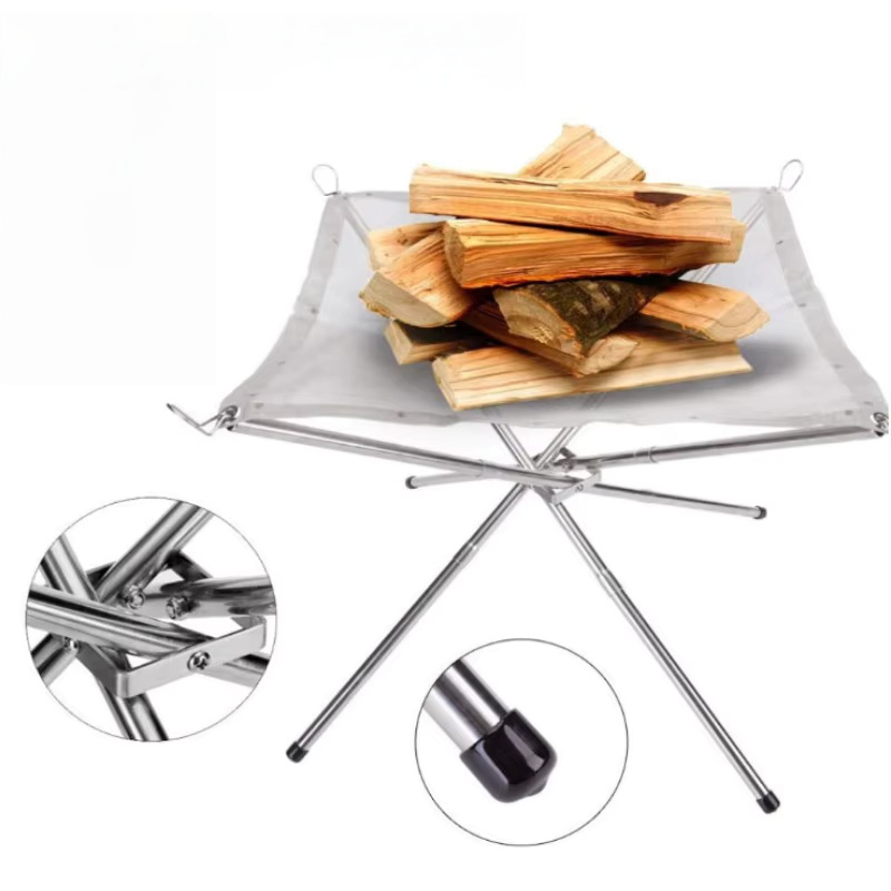 Outdoor BBQ Bonfire Rack Porta - Outdoor Camping Wood Burning Stove ulasan dan harga
