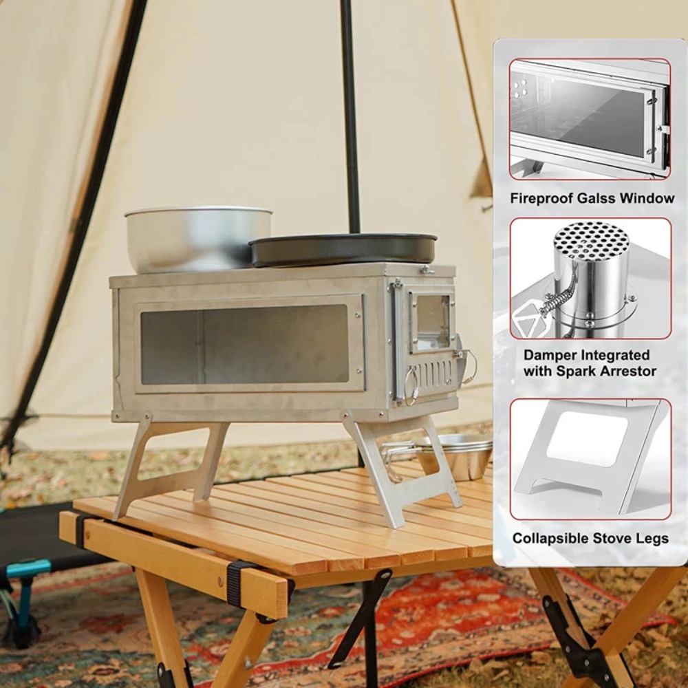 Outdoor Heater Tent Stove Port - Outdoor Camping Wood Burning Stove ulasan dan harga