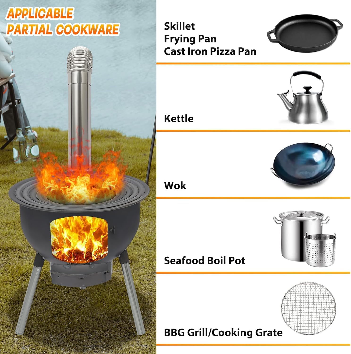 Portable Wood Burning Rocket S - Outdoor Camping Wood Burning Stove ulasan dan harga