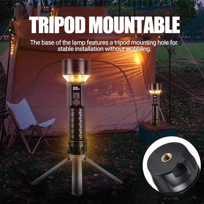 COB LED Flashlight Rechargeabl - Outdoor Camping Lampe ulasan dan harga