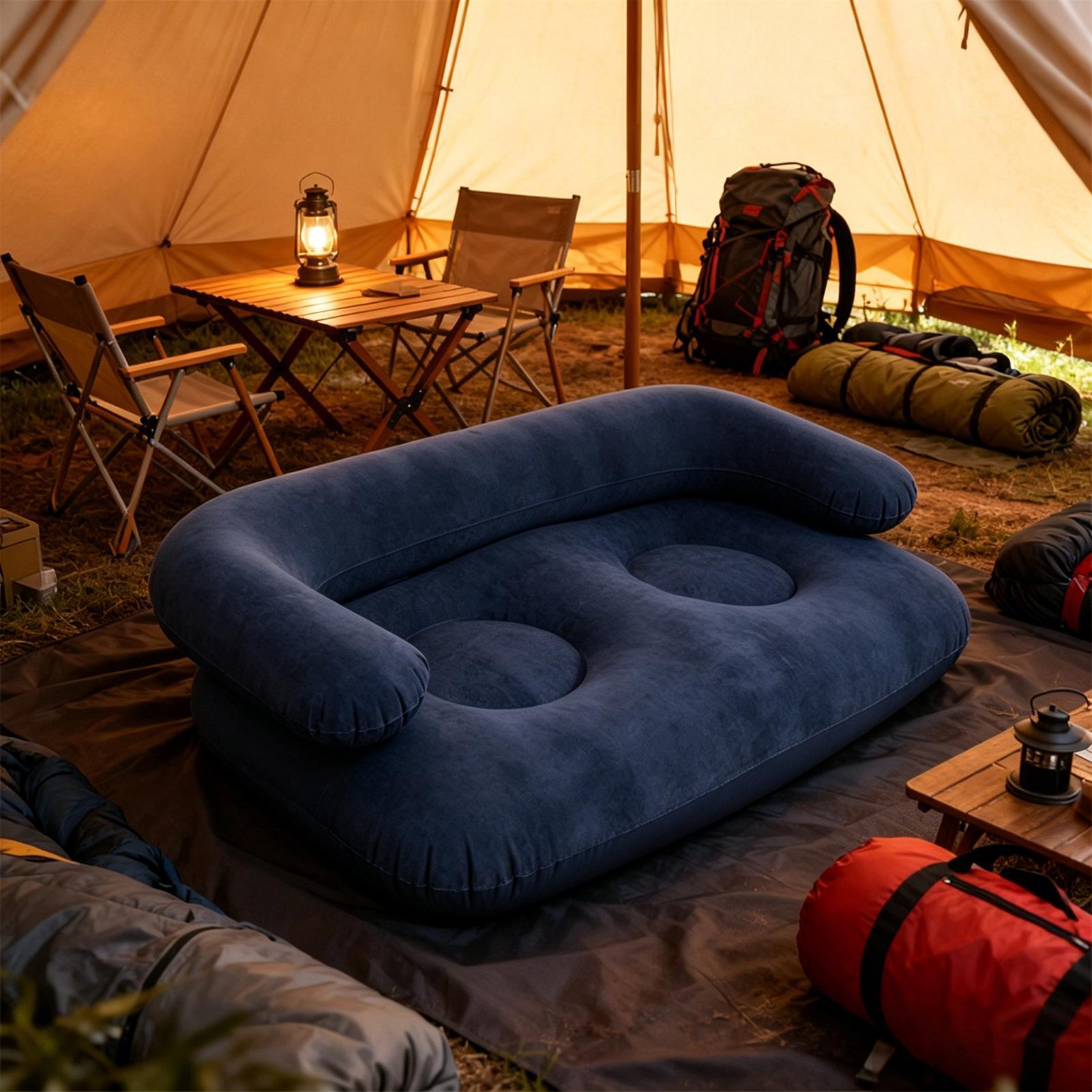 135X66X45cm Flocked Inflatable - Outdoor Camping Decke ulasan dan harga