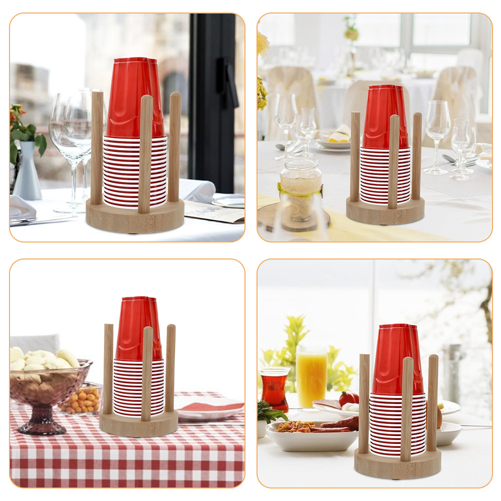 Compact Wooden Cup Holder for  - Outdoor Camping Stores ulasan dan harga