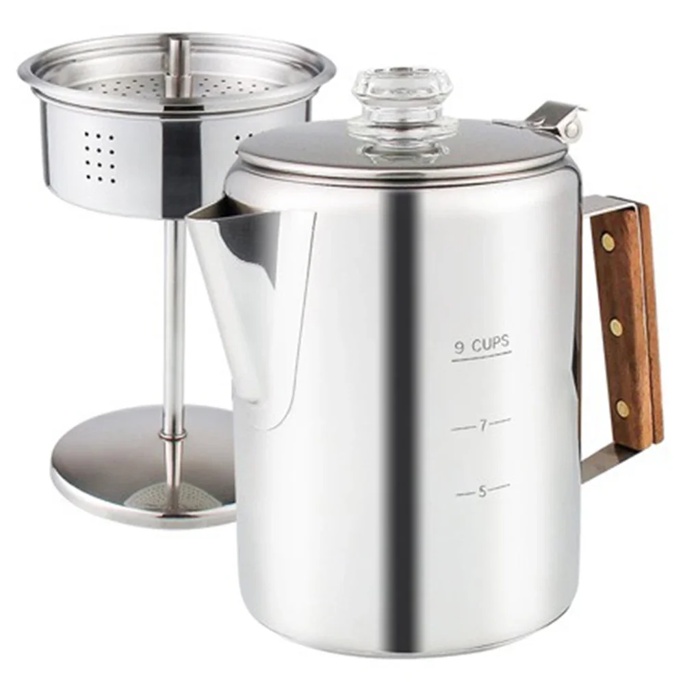 9 Cup Coffee Maker Camping Cof - Camp Percolator Coffee ulasan dan harga