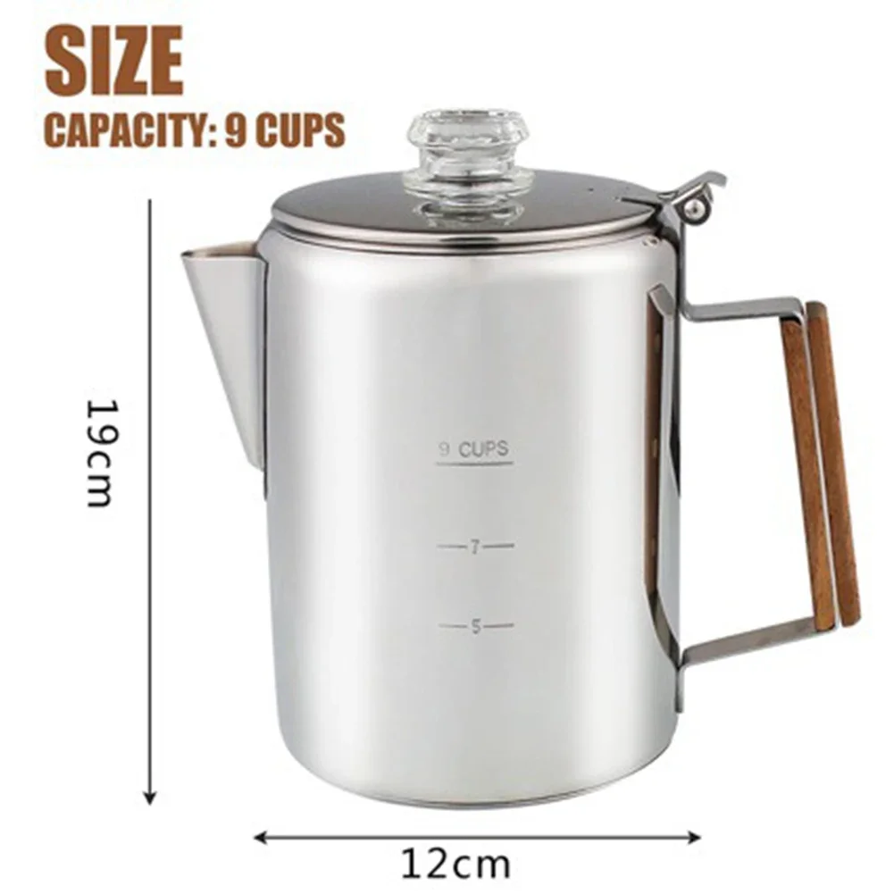 9 Cup Coffee Maker Camping Cof - Camp Percolator Coffee ulasan dan harga