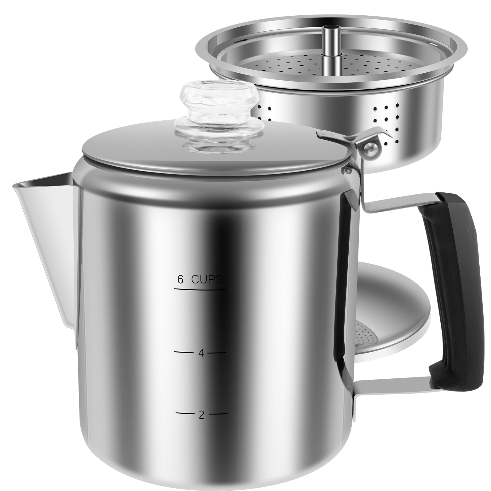 Stainless Steel Coffee Percola - Camp Percolator Coffee ulasan dan harga