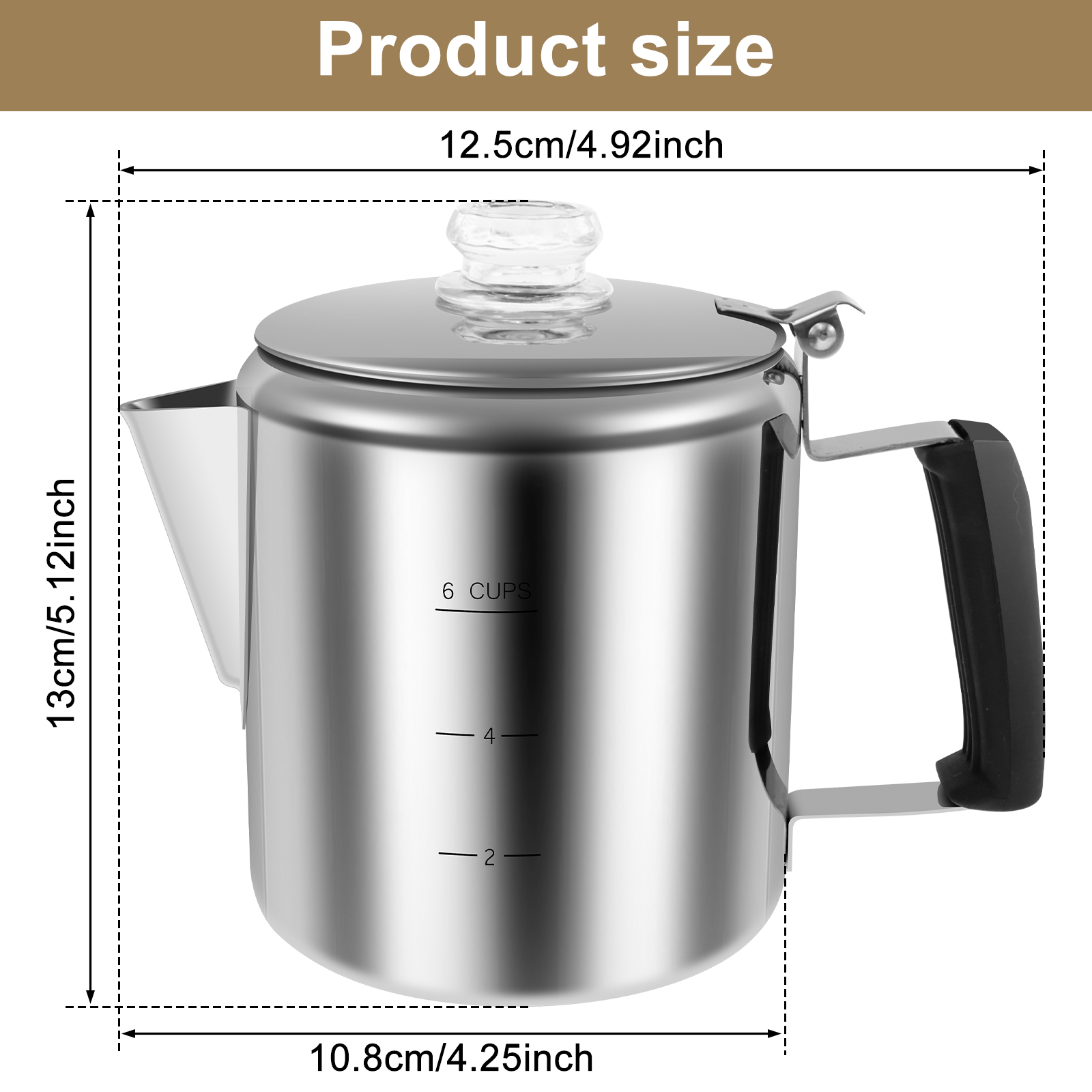 Stainless Steel Coffee Percola - Camp Percolator Coffee ulasan dan harga