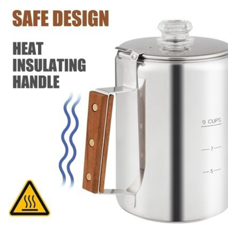 6-Cup 9-Cup 12-Cup Stainless S - Camp Percolator Coffee ulasan dan harga