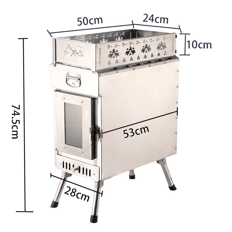 Portable Sauna Stove Wood-Burn - Outdoor Camping Wood Burning Stove ulasan dan harga