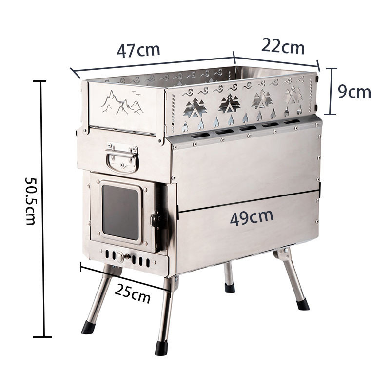 Portable Sauna Stove Wood-Burn - Outdoor Camping Wood Burning Stove ulasan dan harga