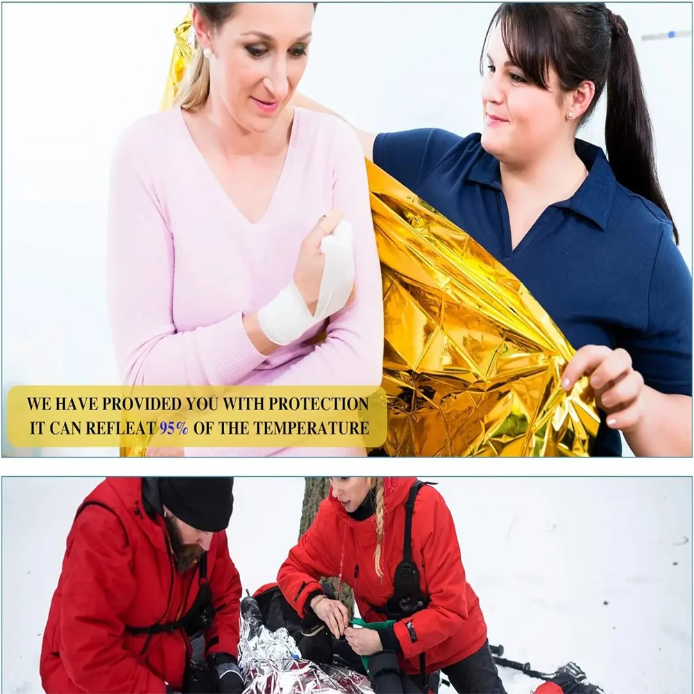 5Pcs Emergency Thermal Blanket - Outdoor Camping Rug Waterproof ulasan dan harga