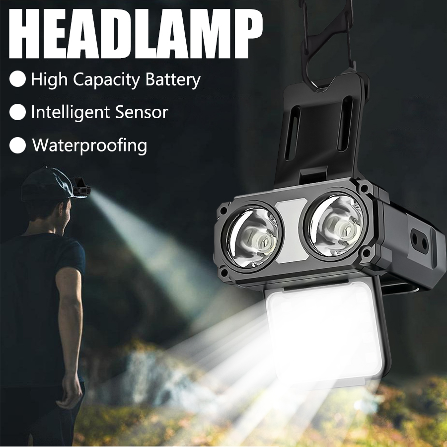 Sensor COB LED Headlamp Cap Cl - Headlamp ulasan dan harga