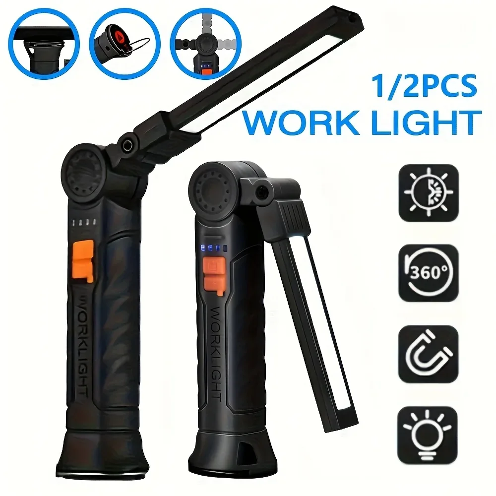 Portable COB LED Flashlight Re - Outdoor Camping Adventure Lamp ulasan dan harga