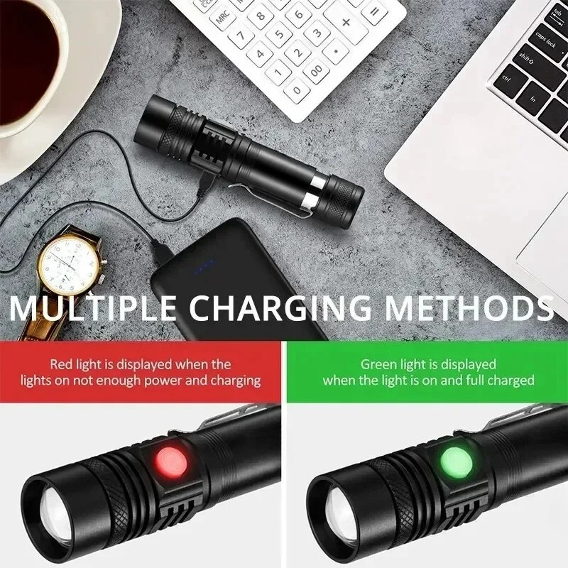 T6 LED Rechargeable Flashlight - Outdoor Camping Adventure Lamp ulasan dan harga