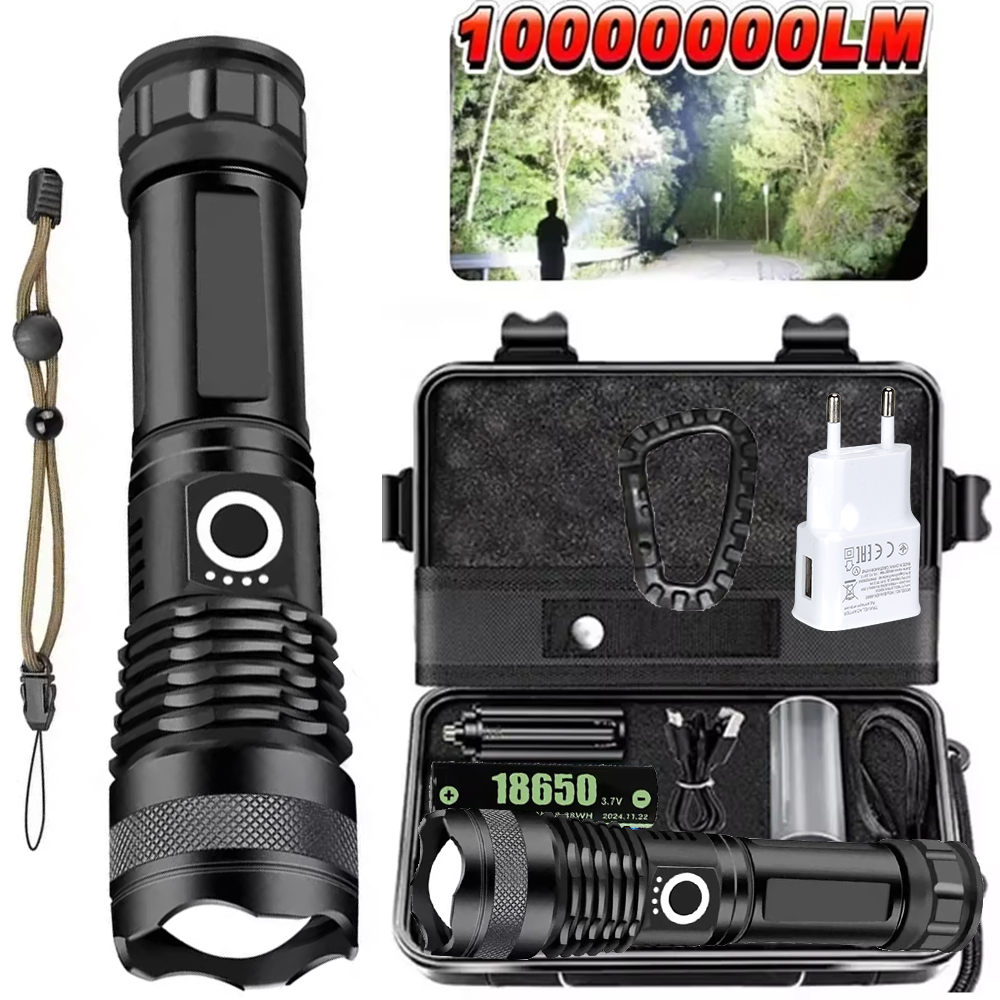 High Power LED Flashlight Rech - Outdoor Camping Lampe ulasan dan harga