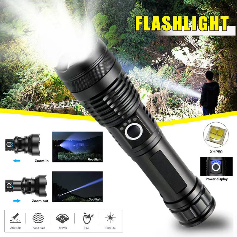 High Power XHP70 Led Flashligh - Outdoor Camping Adventure Lamp ulasan dan harga