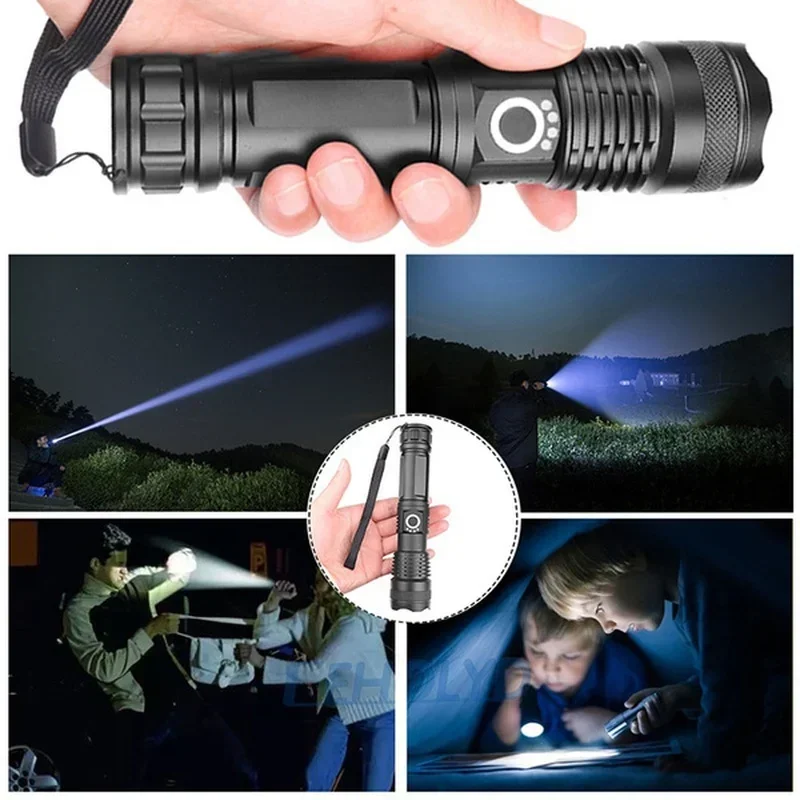 High Power XHP70 Led Flashligh - Outdoor Camping Adventure Lamp ulasan dan harga